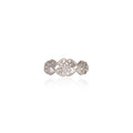 Heart-band silver ring