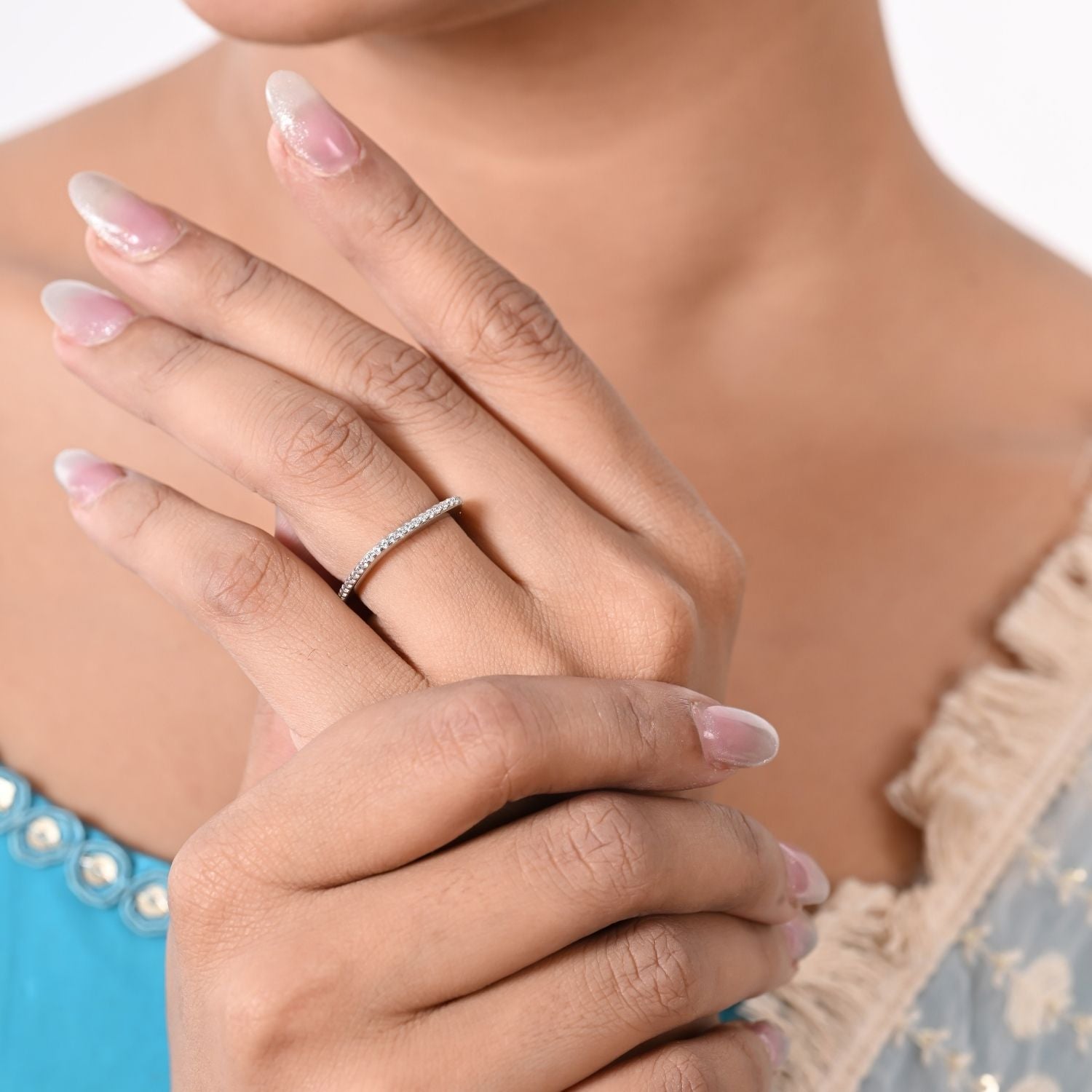 Classic pavé eternity band