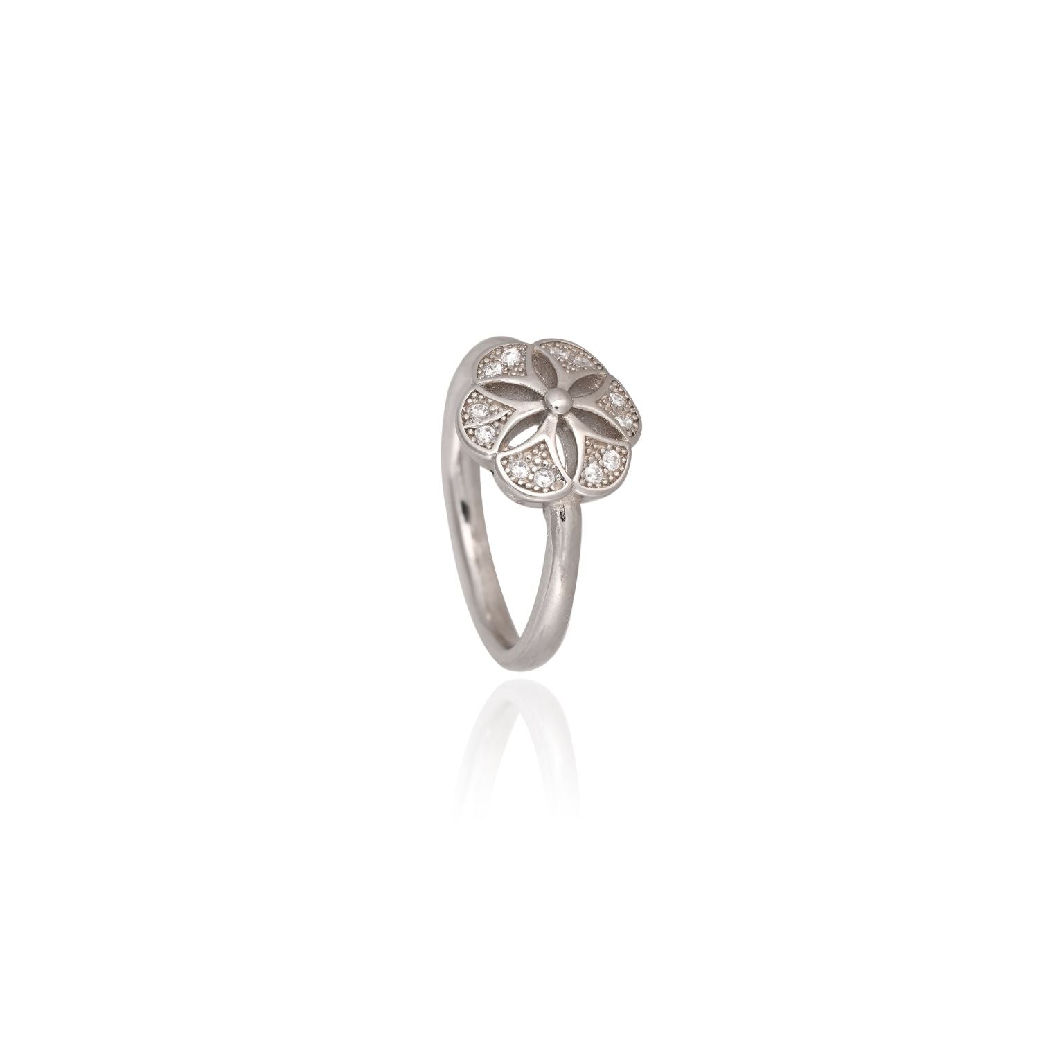Floral filigree petal ring