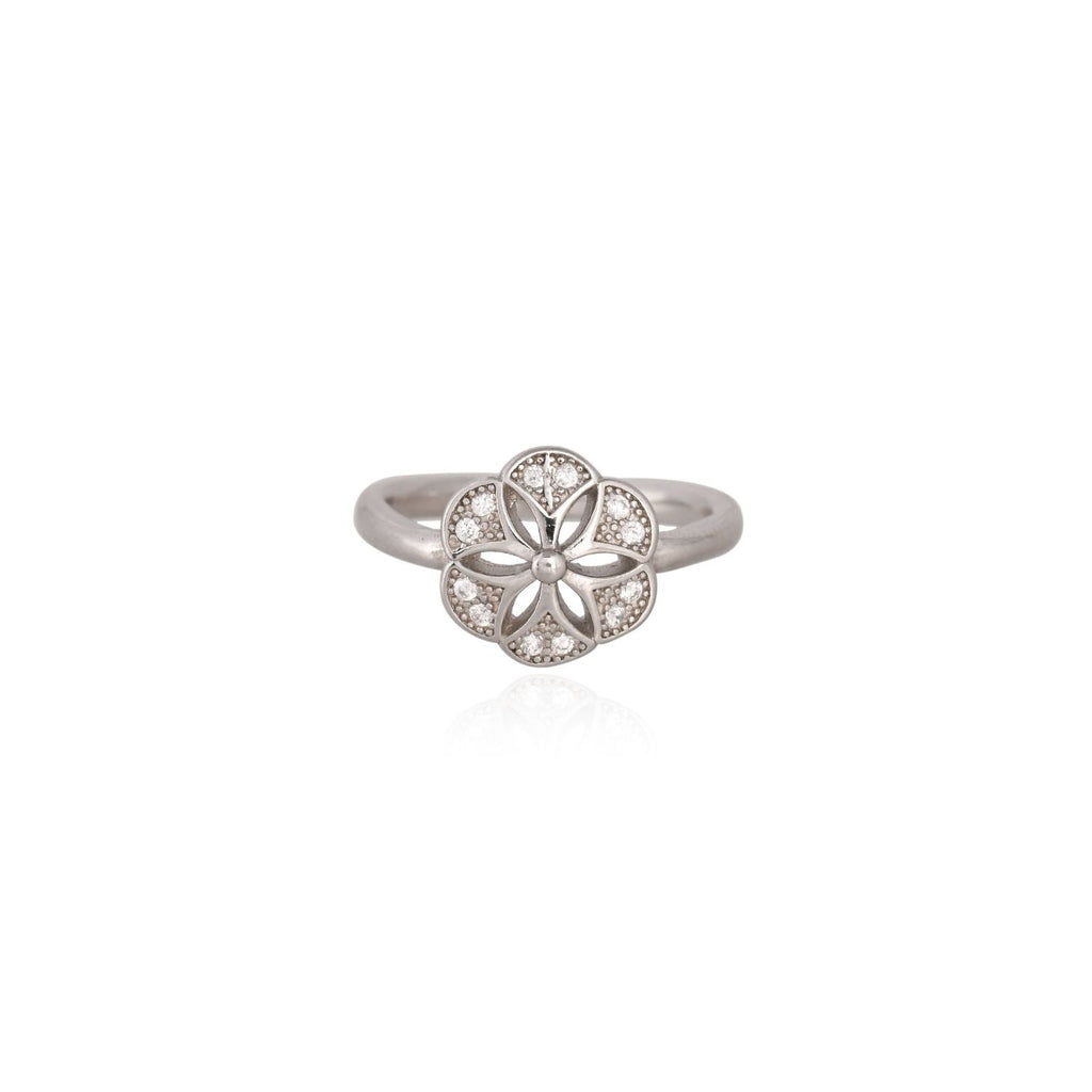Floral filigree petal ring