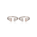 Twin-solitaire sparkle toe ring