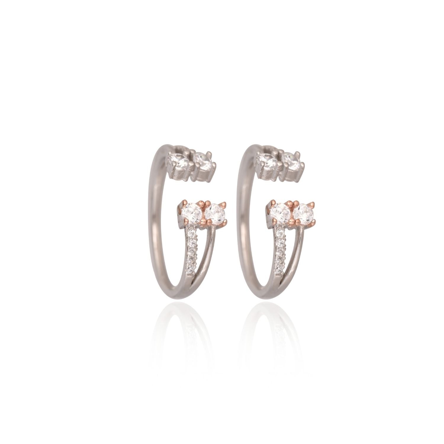 Twin-solitaire sparkle toe ring