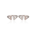 Cluster-sparkle open toe ring